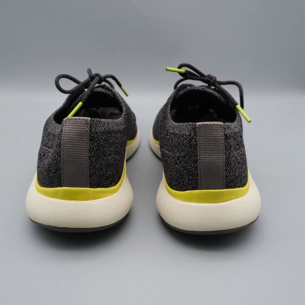 Cole Haan Grand Troy Knit Oxford Mens Grey Lime Knit Wingtip Sneaker 10